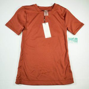 Calia Rib Short Sleeve Shirt Women's Bodybreeze Bodyfree Orange WAX11178R